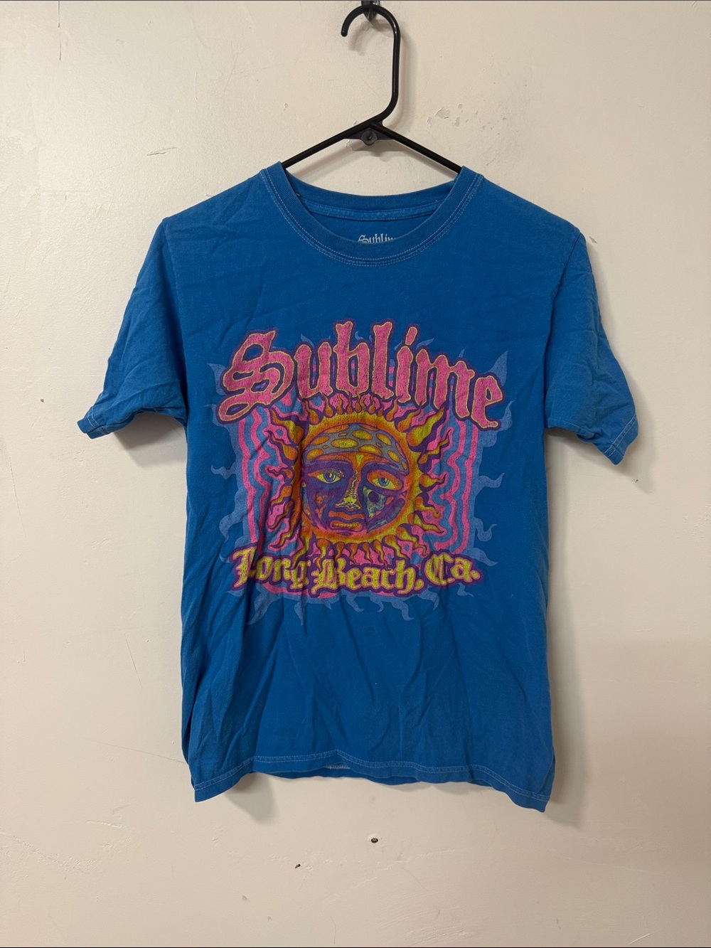 Sublime Long Beach Graphic Tee in Vibrant Blue